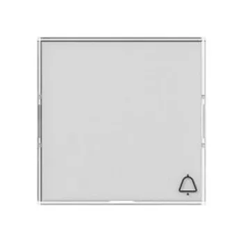 Gira System 55 dangtelis su varpelio simboliu, 55 x 55 mm, grynas baltas blizgus (367900)