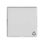 Gira System 55 dangtelis su varpelio simboliu, 55 x 55 mm, grynas baltas blizgus (367900)