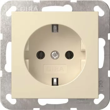 Gira System 55 SCHUKO kištukinis lizdas kreminės spalvos baltas (418801)