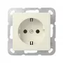Gira System 55 SCHUKO kištukinis lizdas kreminės spalvos baltas (418801)