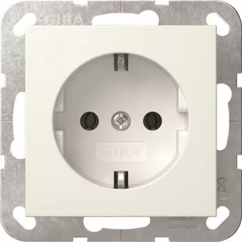 Gira System 55 SCHUKO kištukinis lizdas, grynas baltas, įleidžiamas, 16 A 446603