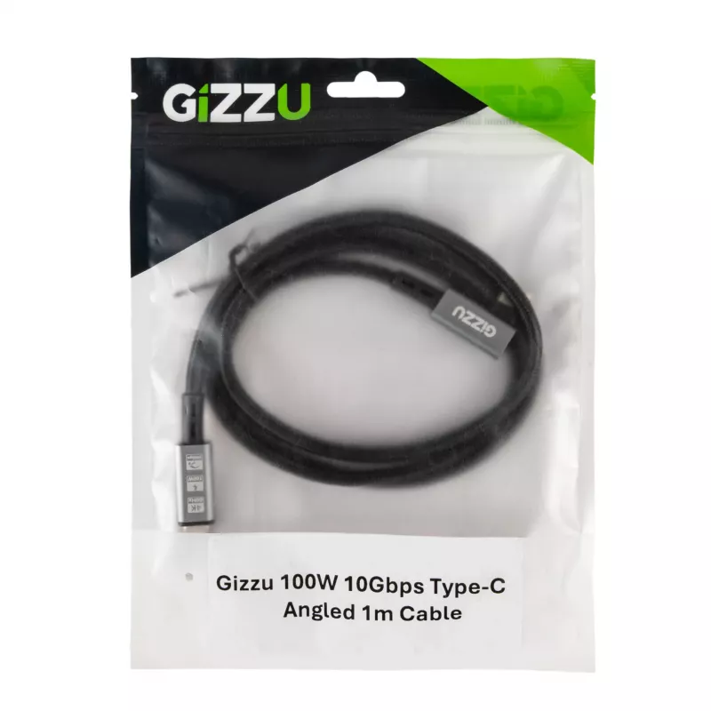 Gizzu 100W 10Gbps Type-C kampinis 1m laidas