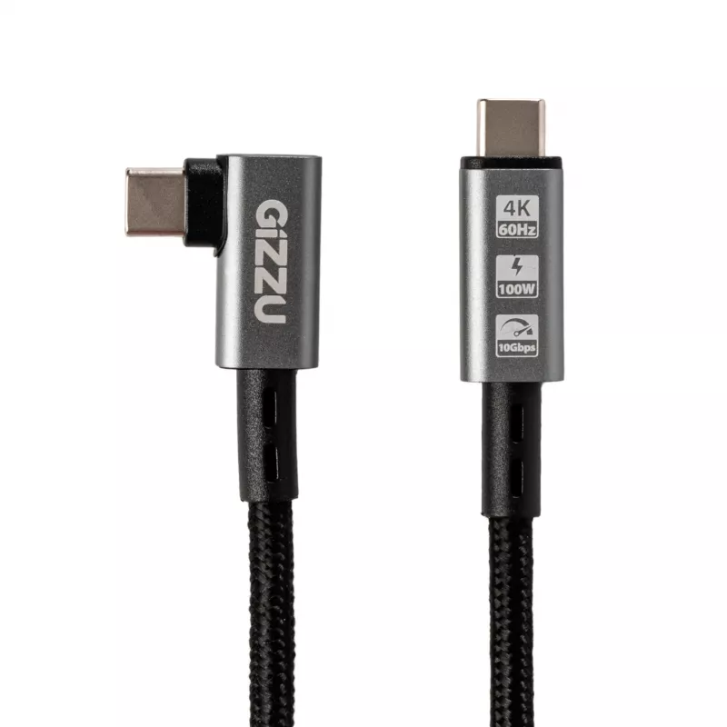 Gizzu 100W 10Gbps Type-C kampinis 1m laidas