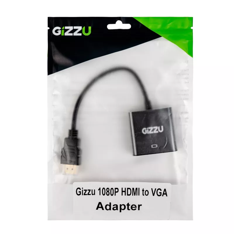 Gizzu 1080P HDMI į VGA adapteris Poly