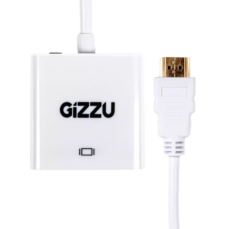 Gizzu 1080P HDMI į VGA adapteris su garsu