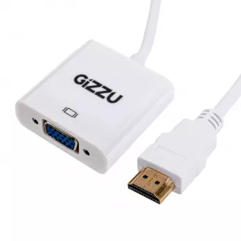 Gizzu 1080P HDMI į VGA adapteris su garsu