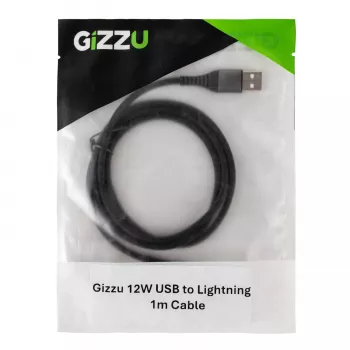 GIZZU 12W USB-A į Lightning laidas 1m baltas