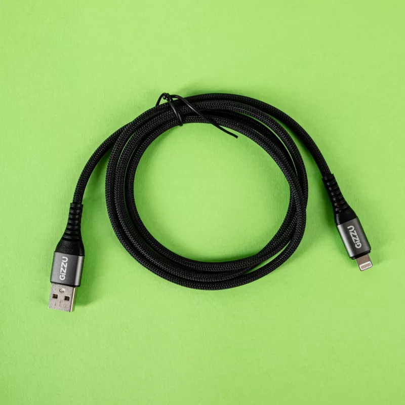 GIZZU 12W USB-A į Lightning laidas 1m baltas