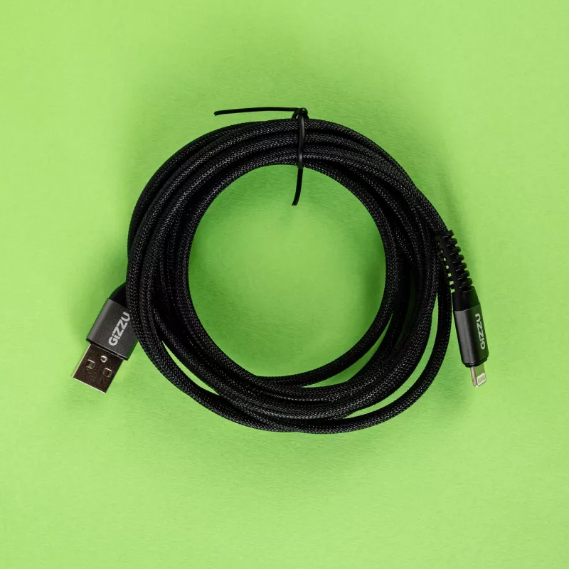 GIZZU 12W USB į Lightning 2m laidas – MFi sertifikuotas greitas įkrovimas ir sinchronizavimas