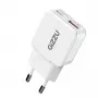 Gizzu 2 prievadų 30W GaN sieninis įkroviklis USB-C PD + USB-A QC baltas