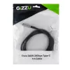GIZZU 240W 20Gbps USB-C į USB-C pintas kabelis 1m juodas