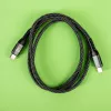 GIZZU 240W 480Mbps USB-C į USB-C pintas kabelis 1m juodas