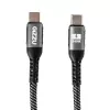 GIZZU 240W 480Mbps USB-C į USB-C pintas kabelis 1m juodas