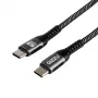 GIZZU 240W 480Mbps USB-C į USB-C pintas kabelis 1m juodas