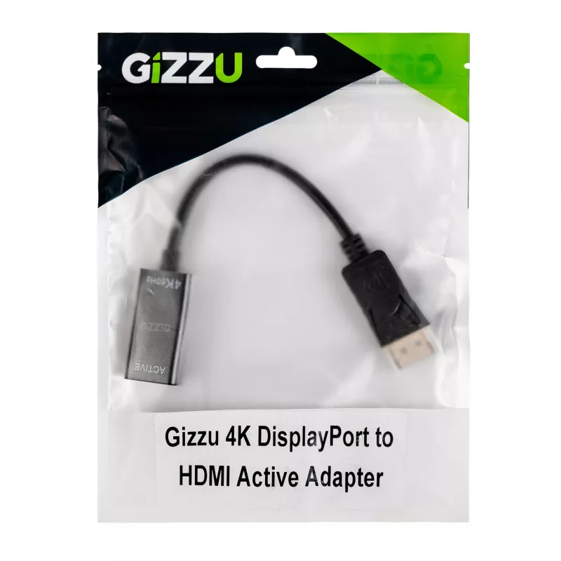 Gizzu 4K60Hz DisplayPort į HDMI aktyvus adapteris