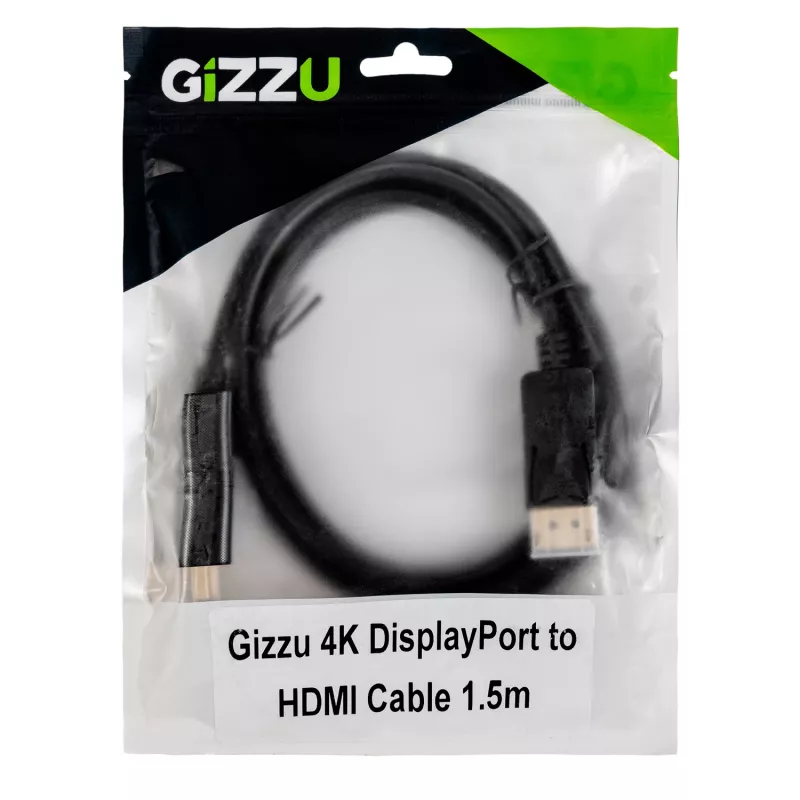 Gizzu 4K60Hz DisplayPort į HDMI laidas 1,5 m