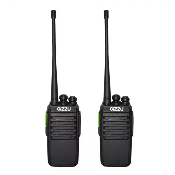 Gizzu Patrol racijų rinkinys PMR446 8 kanalų dvipusis radijas su VOX, skenavimu, žibintuvėliu – juoda/oranžinė (2 vnt.)