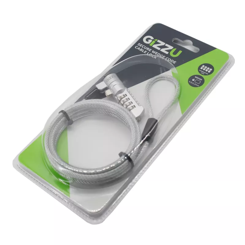 Gizzu Secure Wedge Code Cable Lock 1,8 m