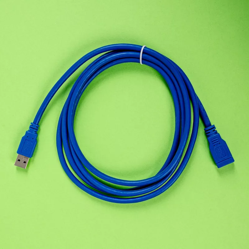 Gizzu USB 3.0 ilginimo laidas 2m – 5Gbps, vyriškas į moterišką, juodas
