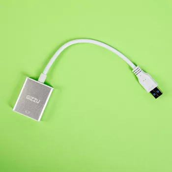 Gizzu USB 3.0 į HDMI adapteris - Full HD 1080p vaizdo išvestis, juoda