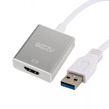 Gizzu USB 3.0 į HDMI adapteris - Full HD 1080p vaizdo išvestis, juoda