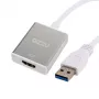 Gizzu USB 3.0 į HDMI adapteris - Full HD 1080p vaizdo išvestis, juoda