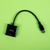 Gizzu USB 3.0 į VGA adapteris – Full HD 1080p išorinis vaizdo keitiklis, USB-A kištukas į VGA lizdą, maitinamas iš USB, juodos spalvos