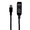 Gizzu USB3.0 Active Extension Cable 10m – 5Gbps SuperSpeed Repeater Cable with Signal Booster, USB-A Male to Female, Bus-Powered with Optional DC Port, Black