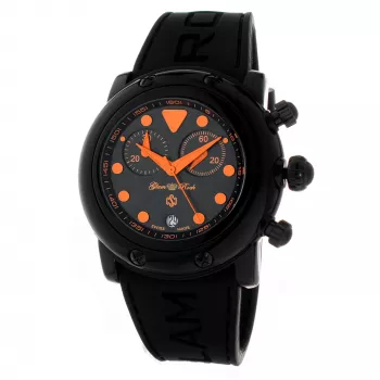 GLAM ROCK GR61114 Moteriškas kvarcinis analoginis laikrodis 46mm Nerūdijantis plienas Juodas ciferblatas Odinis dirželis