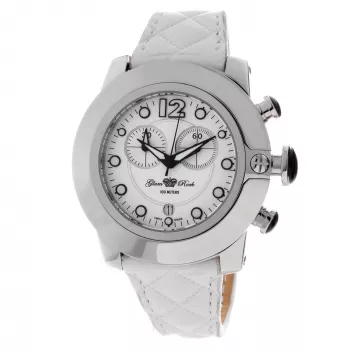 GLAM ROCK Women's Watch GR32153P 44mm Swiss Quartz Stainless Steel Ceramic Bezel Silicone Band Black