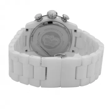 GLAM ROCK Women's Watch GR50116D (42mm) - Swiss Quartz, White Mother-of-Pearl Dial, White Silicone Strap