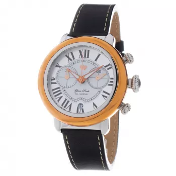 GLAM ROCK Women's Watch GR77123 40mm Swiss Quartz White Leather