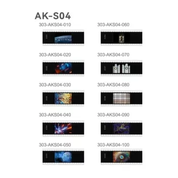 Godox AK-S04 skaidrių rinkinys – 6 nerūdijančio plieno gobo raštai AK-R1 apvaliai blykstės galvutei