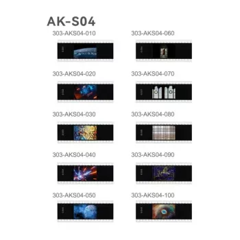 Godox AK-S04 skaidrių rinkinys – 6 nerūdijančio plieno gobo raštai AK-R1 apvaliai blykstės galvutei