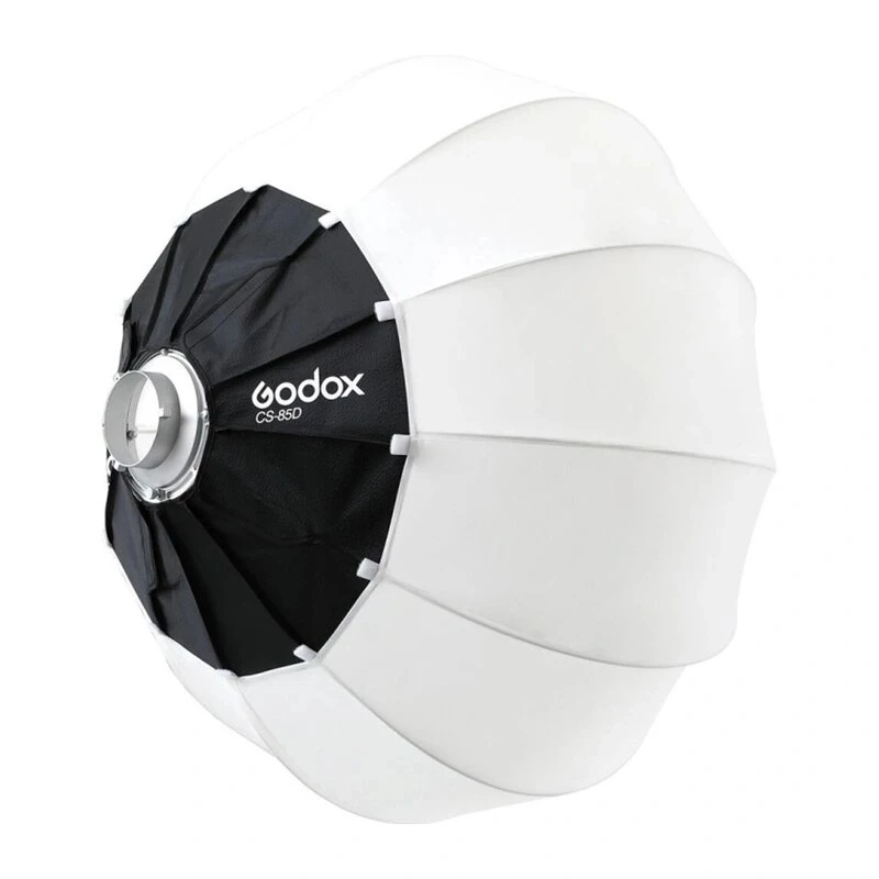 Godox CS-85D 85 cm žibintinė softbox su Bowens tvirtinimu, sulankstomas sferinis difuzorius studijiniams blykstėms ir LED šviesoms