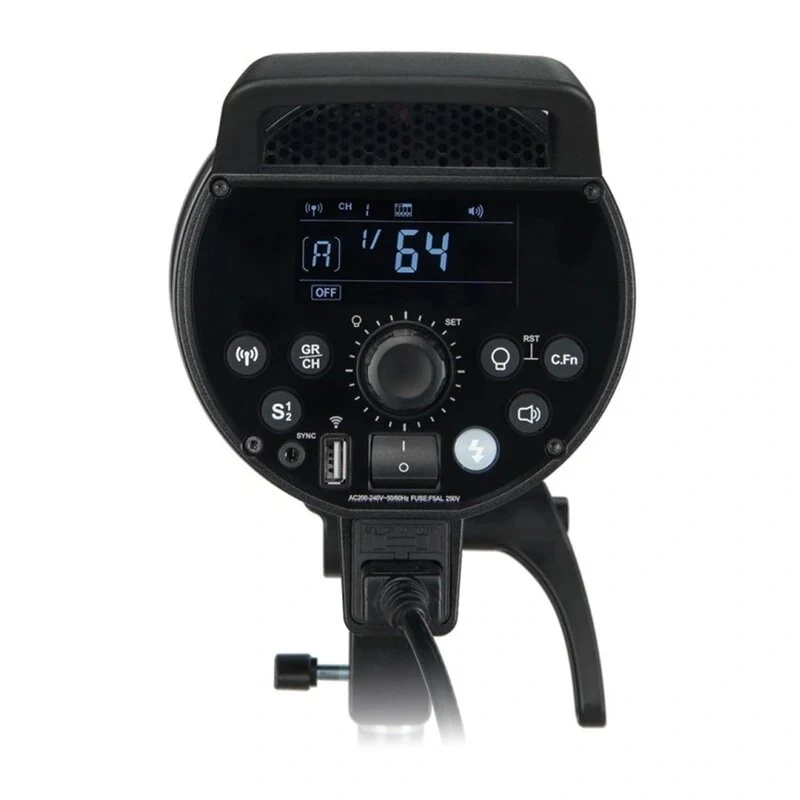 Godox DP400IIIV 400Ws studijos blykstė su 30W LED modeliavimo lempute, 2.4G belaidė X sistema, Bowens tvirtinimas, 5600K
