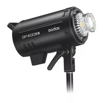 Godox DP400IIIV 400Ws studijos blykstė su 30W LED modeliavimo lempute, 2.4G belaidė X sistema, Bowens tvirtinimas, 5600K