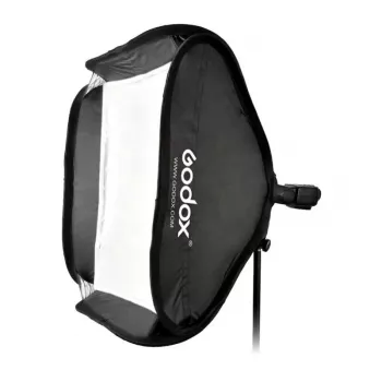 Godox SFGV8080 80x80cm sidabrinis tinklelinis softbox su Bowens tvirtinimu, 40° tinkleliu, vidiniu ir išoriniu difuzoriais, greitas paruošimas