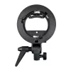 Godox SFGV8080 80x80cm sidabrinis tinklelinis softbox su Bowens tvirtinimu, 40° tinkleliu, vidiniu ir išoriniu difuzoriais, greitas paruošimas