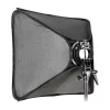 Godox SFGV8080 80x80cm sidabrinis tinklelinis softbox su Bowens tvirtinimu, 40° tinkleliu, vidiniu ir išoriniu difuzoriais, greitas paruošimas