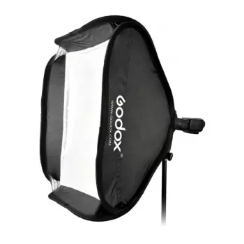 Godox SFGV8080 80x80cm sidabrinis tinklelinis softbox su Bowens tvirtinimu, 40° tinkleliu, vidiniu ir išoriniu difuzoriais, greitas paruošimas