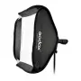 Godox SFGV8080 80x80cm sidabrinis tinklelinis softbox su Bowens tvirtinimu, 40° tinkleliu, vidiniu ir išoriniu difuzoriais, greitas paruošimas