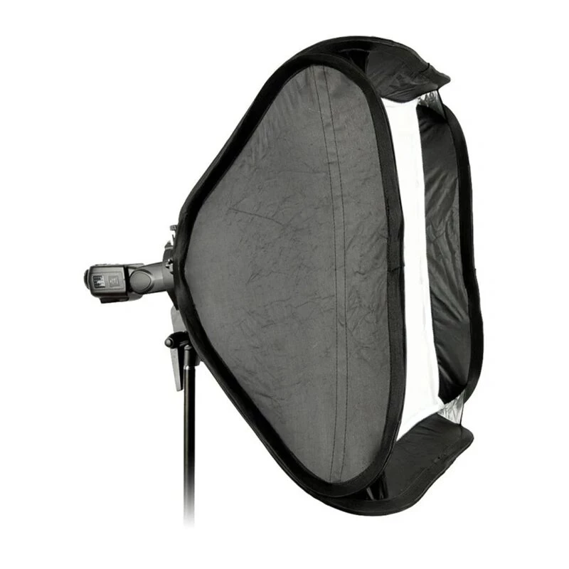 Godox SFUV5050 sulankstomas kvadratinis softbox 50x50cm su S-Type tvirtinimu, sidabrinis vidus, nuimami difuzoriai ir nešiojimo krepšys