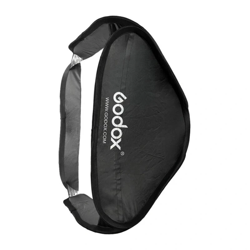 Godox SFUV5050 sulankstomas kvadratinis softbox 50x50cm su S-Type tvirtinimu, sidabrinis vidus, nuimami difuzoriai ir nešiojimo krepšys