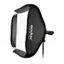 Godox SFUV5050 sulankstomas kvadratinis softbox 50x50cm su S-Type tvirtinimu, sidabrinis vidus, nuimami difuzoriai ir nešiojimo krepšys