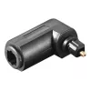 Goobay 11925 Toslink skaitmeninio garso adapteris 90° kampu optinis garso adapteris „Moteris į vyrą“ juodas