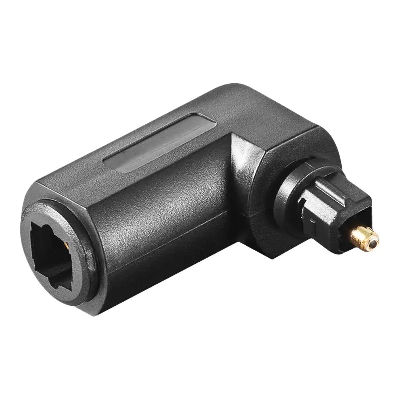 Goobay 11925 Toslink skaitmeninio garso adapteris 90° kampu optinis garso adapteris „Moteris į vyrą“ juodas