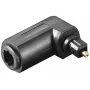 Goobay 11925 Toslink skaitmeninio garso adapteris 90° kampu optinis garso adapteris „Moteris į vyrą“ juodas