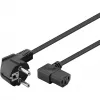 Goobay 51320 maitinimo laidas, Schuko kištukas (kampuotas) į IEC C13 lizdą, juodas, 5 m