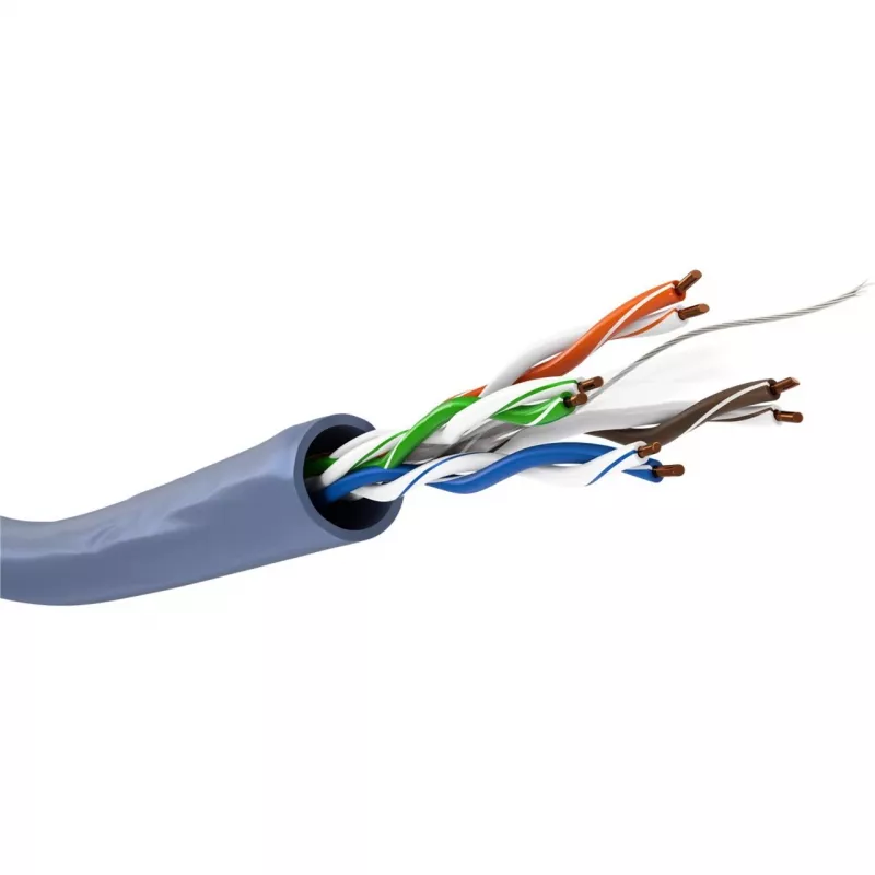 Goobay CAT 6a U/UTP Network Cable 50 m Blue - Solid Copper, AWG 23/1, LSZH (96092)